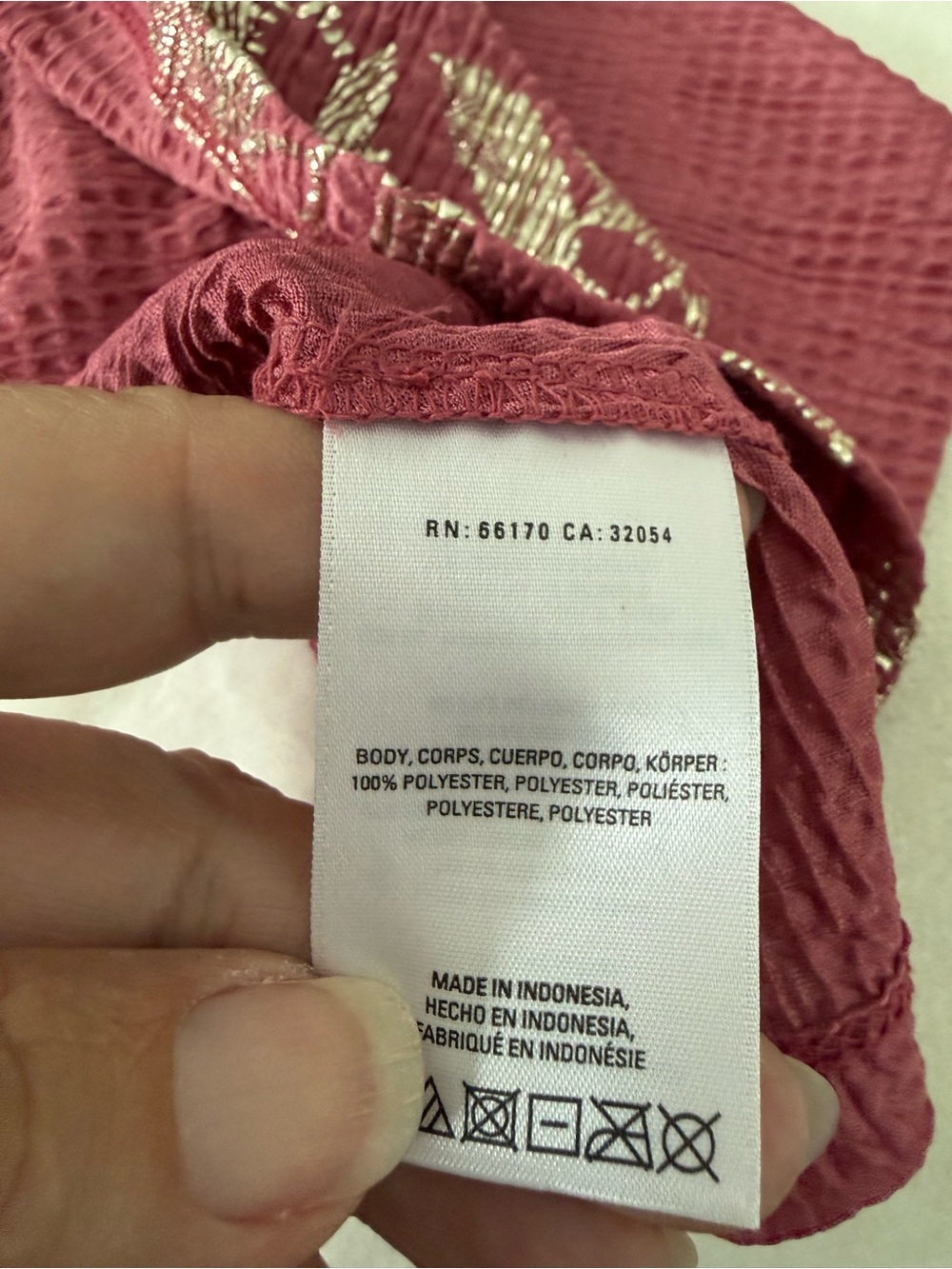 Anthropologie Feather Bone Halter Tank Top Blouse Crinkle Floral Large Pink E10 - Picture 6 of 7